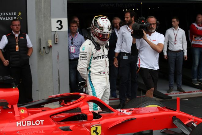 敗れたハミルトン「フェラーリのマシンには“トリック”がある」：F1ベルギーGP日曜