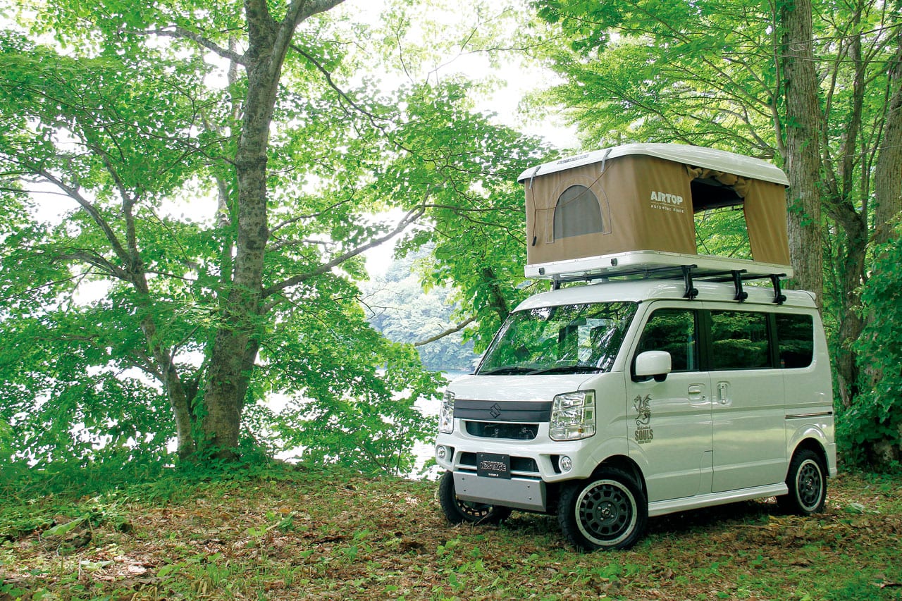 ロッドホルダーが付いているだけじゃない 釣り人に捧げるスズキ エブリイの贅沢仕様 車中泊コンプリートカー N S Stage スタイルワゴン ドレスアップナビ の写真 自動車情報サイト 新車 中古車 Carview