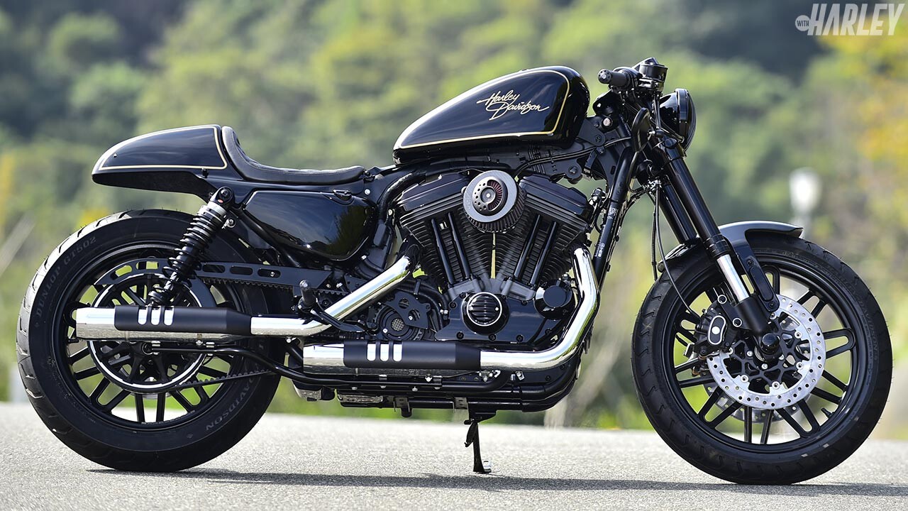 XL1200CXロードスターベースのカフェカスタム【ハーレー