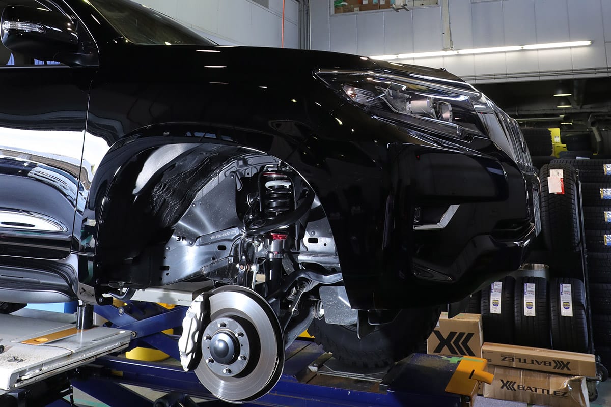 トヨタ プラド 三菱 デリカ スズキ ジムニーも タナベがアップ系全長調整式車高調を開発中 スタイルワゴン ドレスアップナビ 自動車情報サイト 新車 中古車 Carview