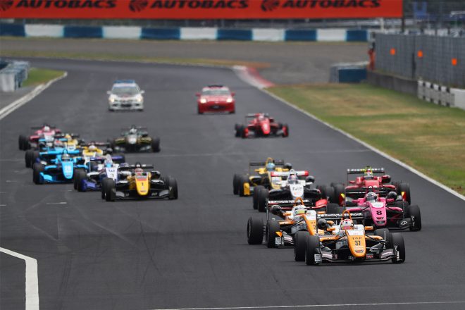 全日本F3選手権第9戦は台風接近のため中止に。代替開催は今後協議