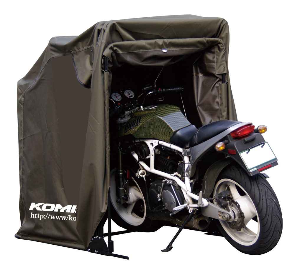 バイクカバーよりラク 円で手に入る簡易ガレージはありかも コミネ モーターサイクルドーム Webオートバイ 自動車情報サイト 新車 中古車 Carview