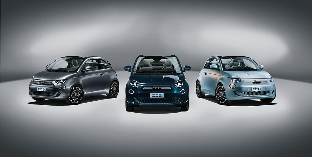 フィアット、新型500の電気自動車を初披露。アルマーニやブルガリとのコラボモデルも登場